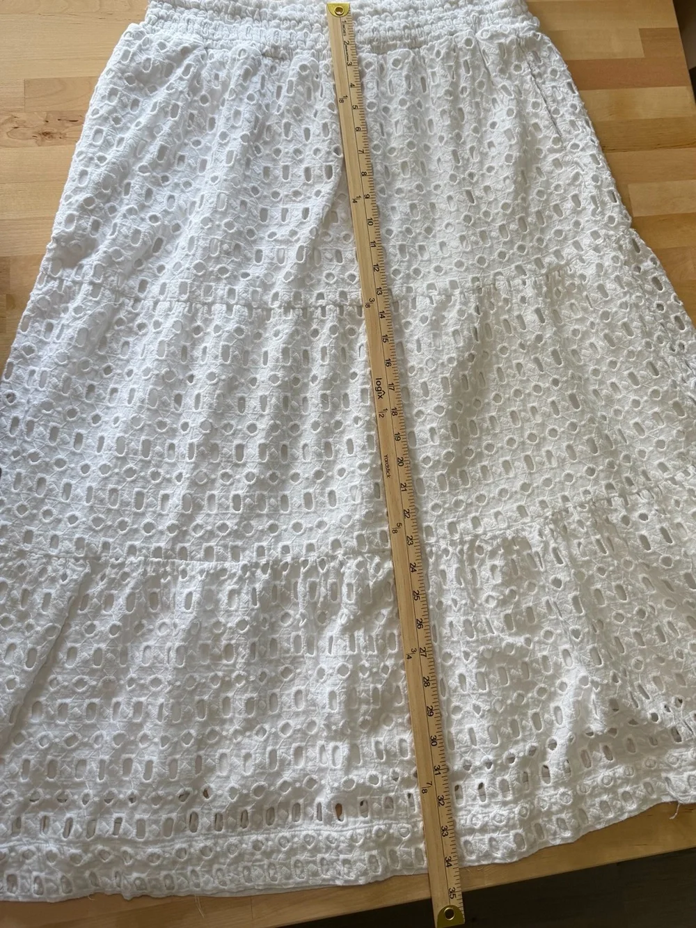 Anthropologie White Eyelet Maxi Skirt - Picture 8 of 8